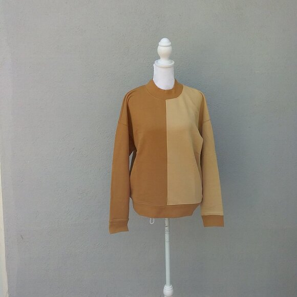 NEW Madewell Top Women's Size Small Knit Two-Tone Knit Purdue Gold HOST PICK - Picture 4 of 9